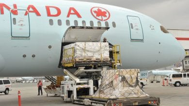 Air Canada Unloading Cargo B787 8 2109