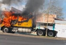 camiones quemados
