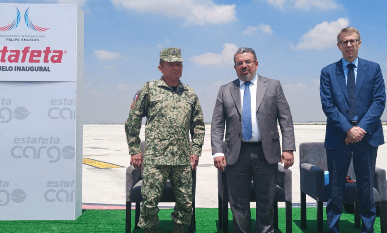 Estafeta tiene vuelo inaugural de carga en el AIFA, SICT pide voluntad para migrar carga 1 estafeta