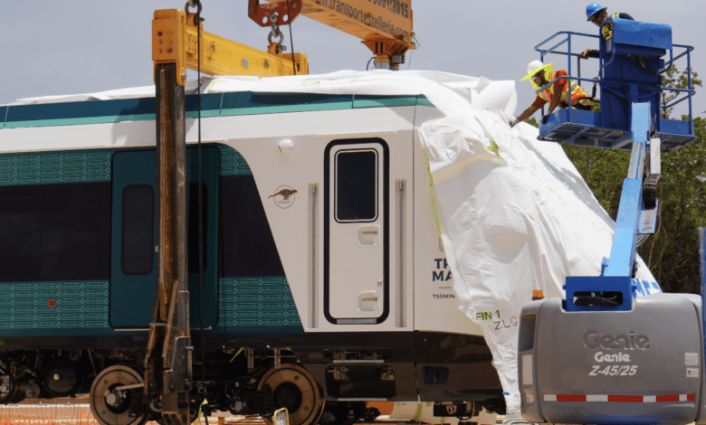 Así será el tren maya, ya entregaron el primer tren con logotipos 1 Tren Maya