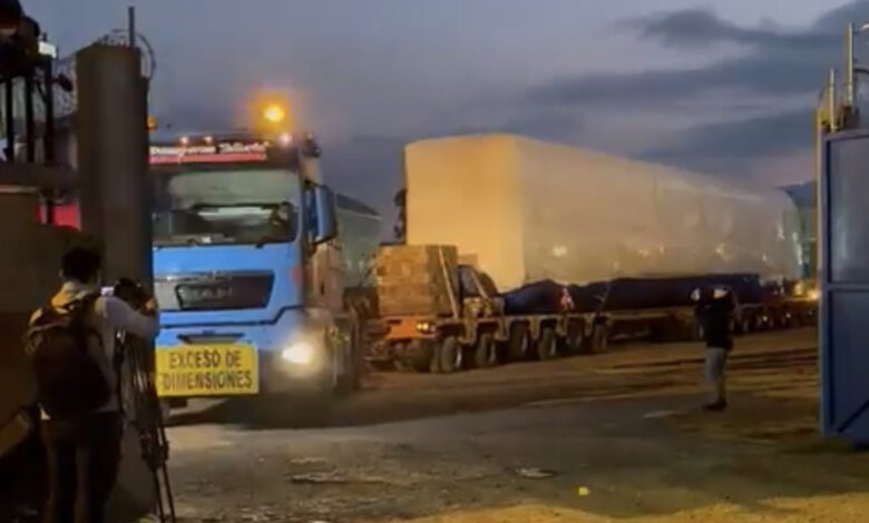(Video) Trasladan los primeros 4 vagones del Tren Maya a las Cocheras de Cancún 1 Vagones