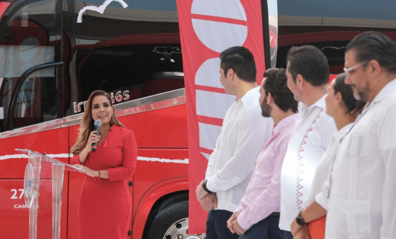 23 nuevos autobuses de ADO conectarán aeropuerto con Tren Maya 1 autobuses