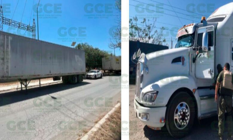 Recuperan camión y remolque robados en San Luis Potosí 1 San Luis Potosí