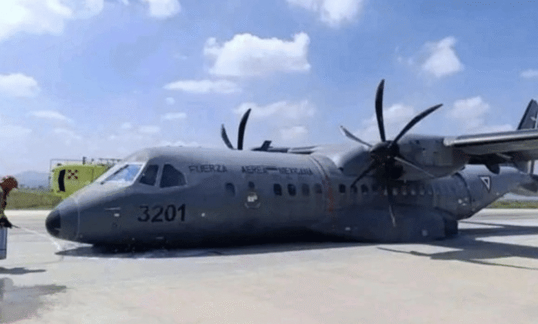 Avión de carga militar aterriza de emergencia en el AIFA sin lesionados 1 AIFA