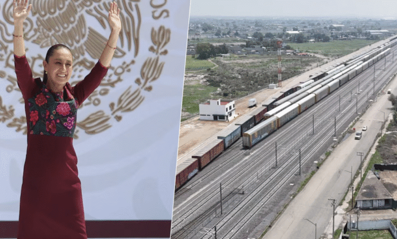 Sheinbaum bautiza ruta México-Nuevo Laredo como “Tren del Golfo de México” en acto político y simbólico 1 tren del golfo