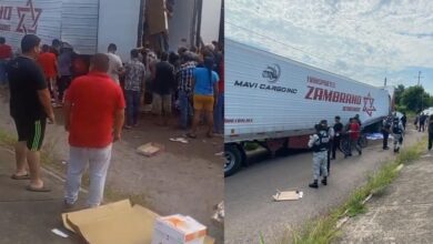 Rapiña camiones con falla mecánica: saquean cargamento de papelería 7 IMG 4429