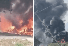 (Video) Tragedia en Tulancingo: camión de carga cae de puente, se incendia y deja al menos un muerto 4 Captura de pantalla 2025 12 16 a las 4.11.21 p.m